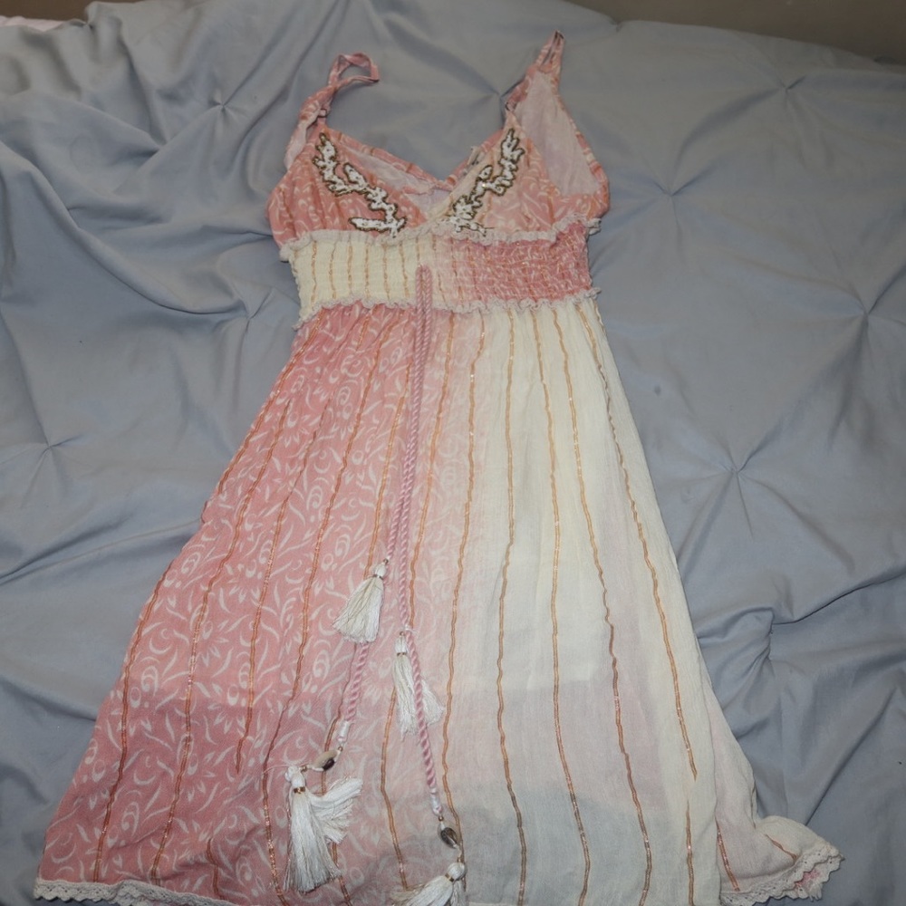Short Cute Pink Sundress. Size: one size (it’s stretchy so it fits well)